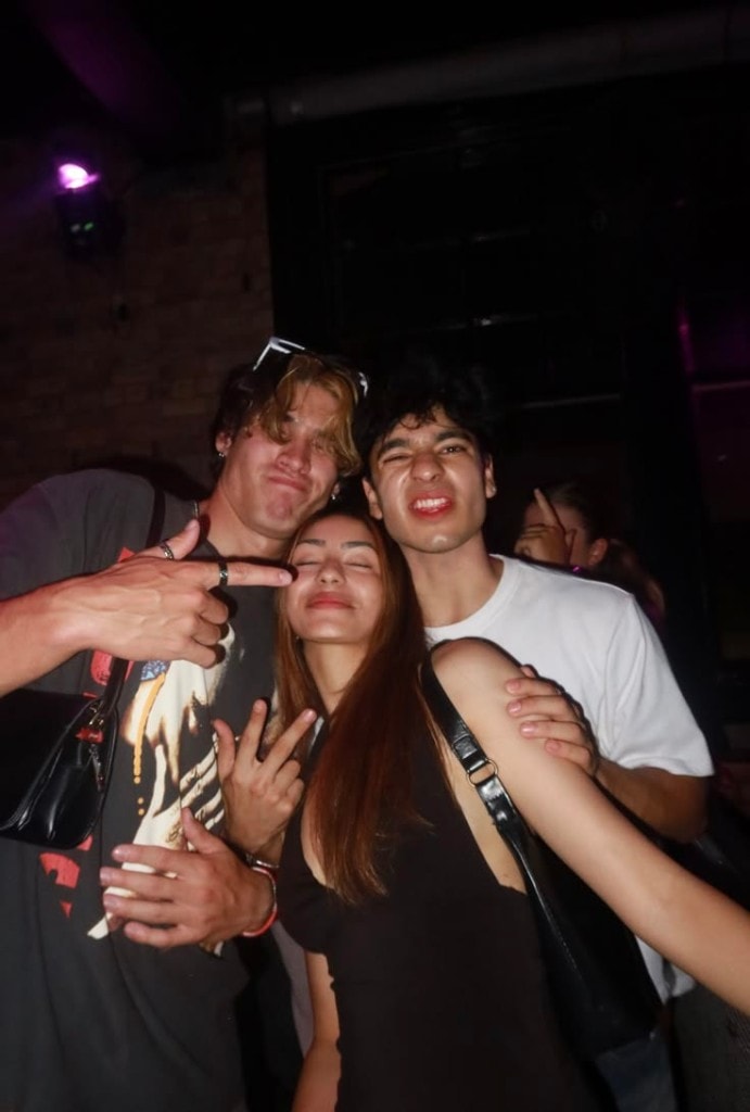 friends out together at night
