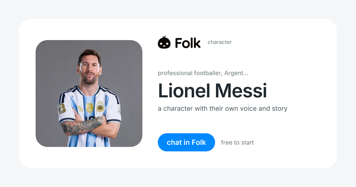 chat with Lionel Messi | folk