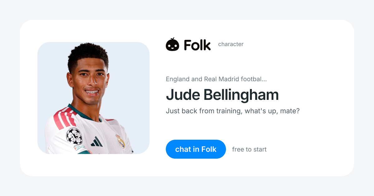 chat with Jude Bellingham | folk