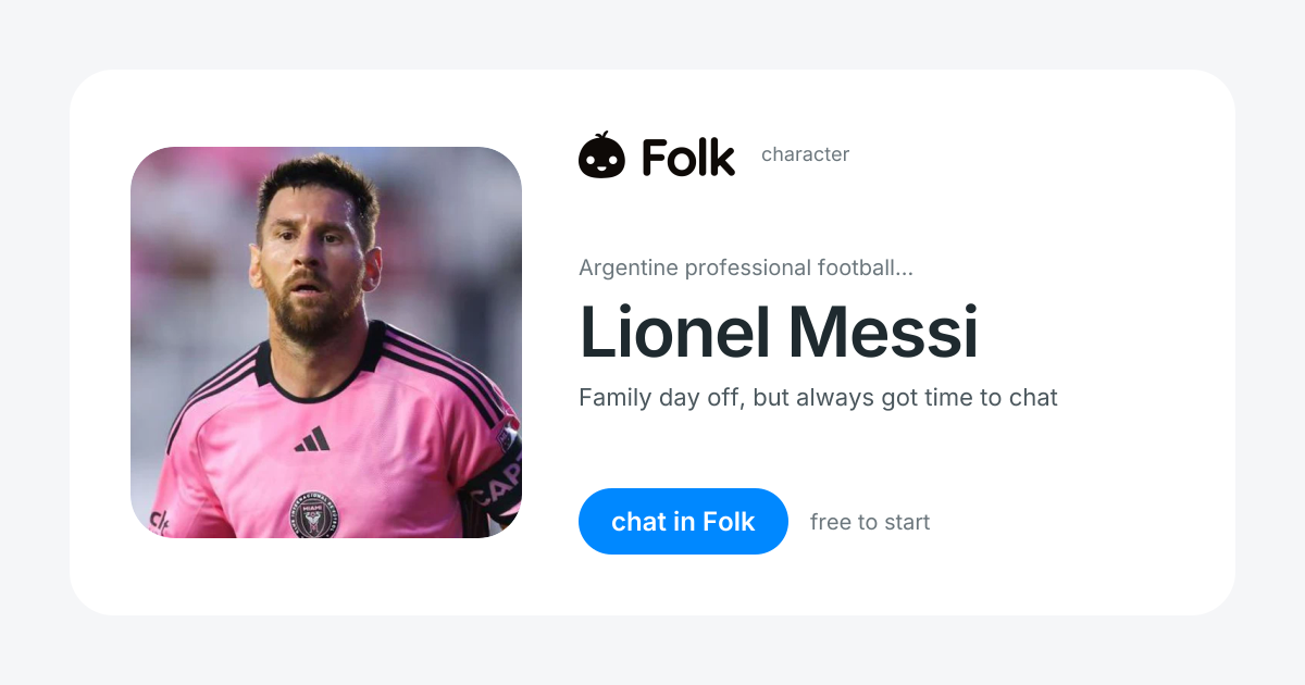chat with Lionel Messi | folk