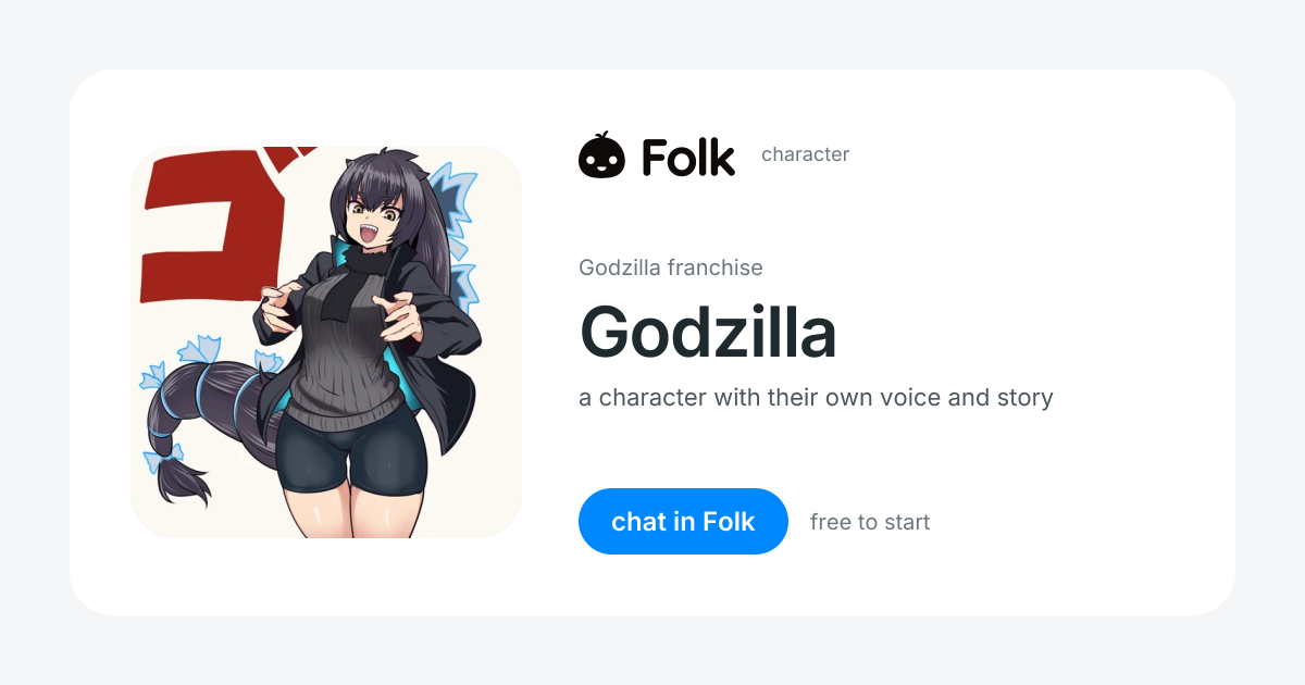 chat with Godzilla (Godzilla franchise) | folk