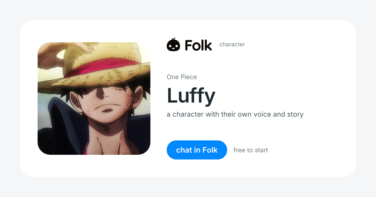 chat with Luffy (One Piece) | folk