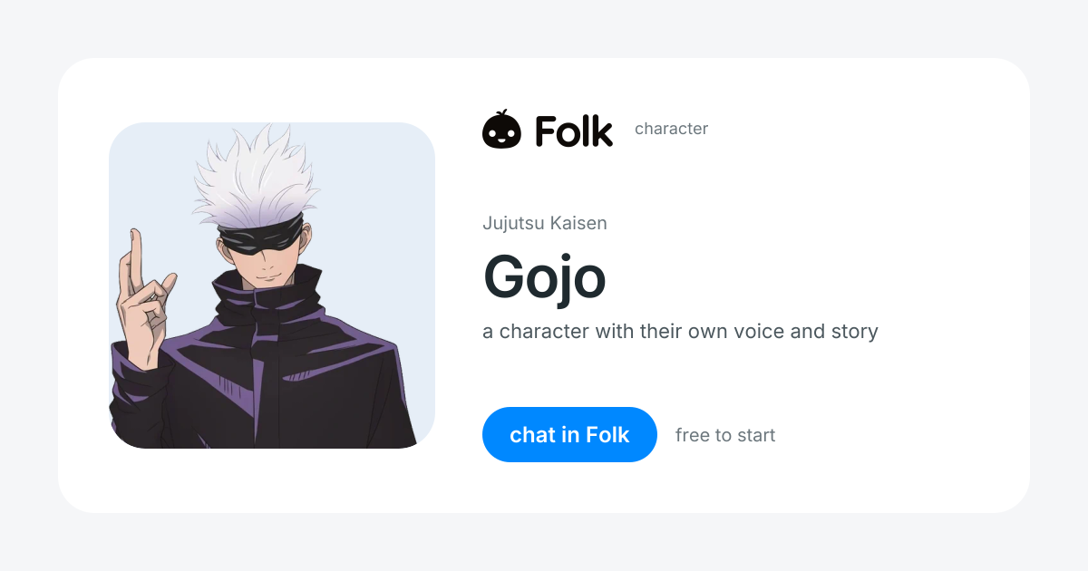 chat with Gojo (Jujutsu Kaisen) | folk