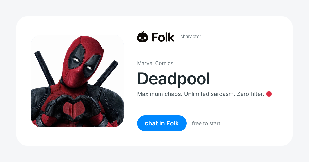 chat with Deadpool (Marvel Comics) | folk