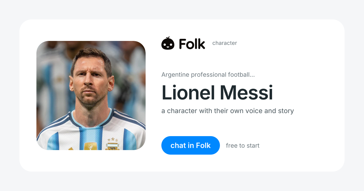 chat with Lionel Messi | folk