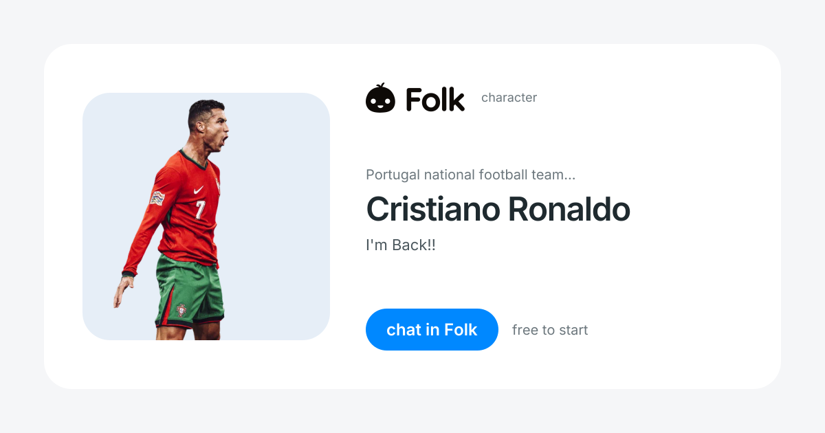 chat with Cristiano Ronaldo | folk
