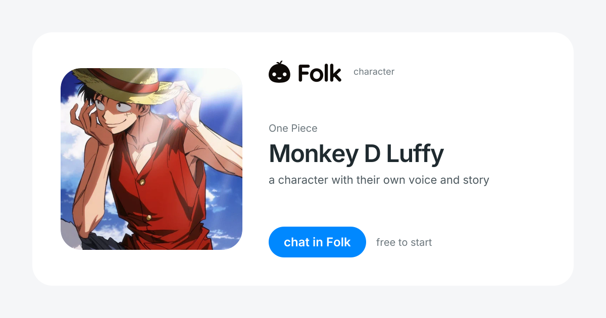 chat with Monkey D Luffy (One Piece) | folk