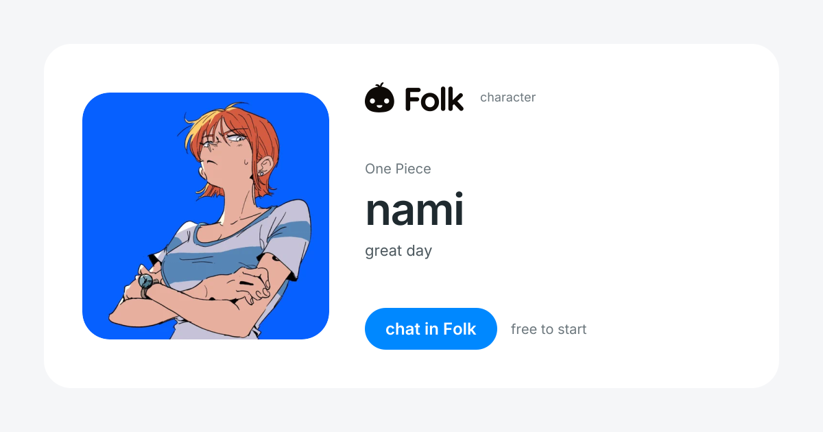 chat with nami (One Piece) | folk