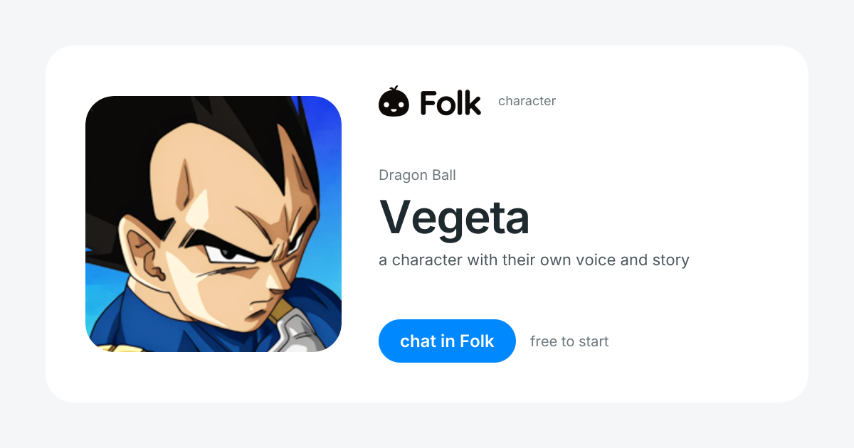 chat with Vegeta (Dragon Ball) | folk