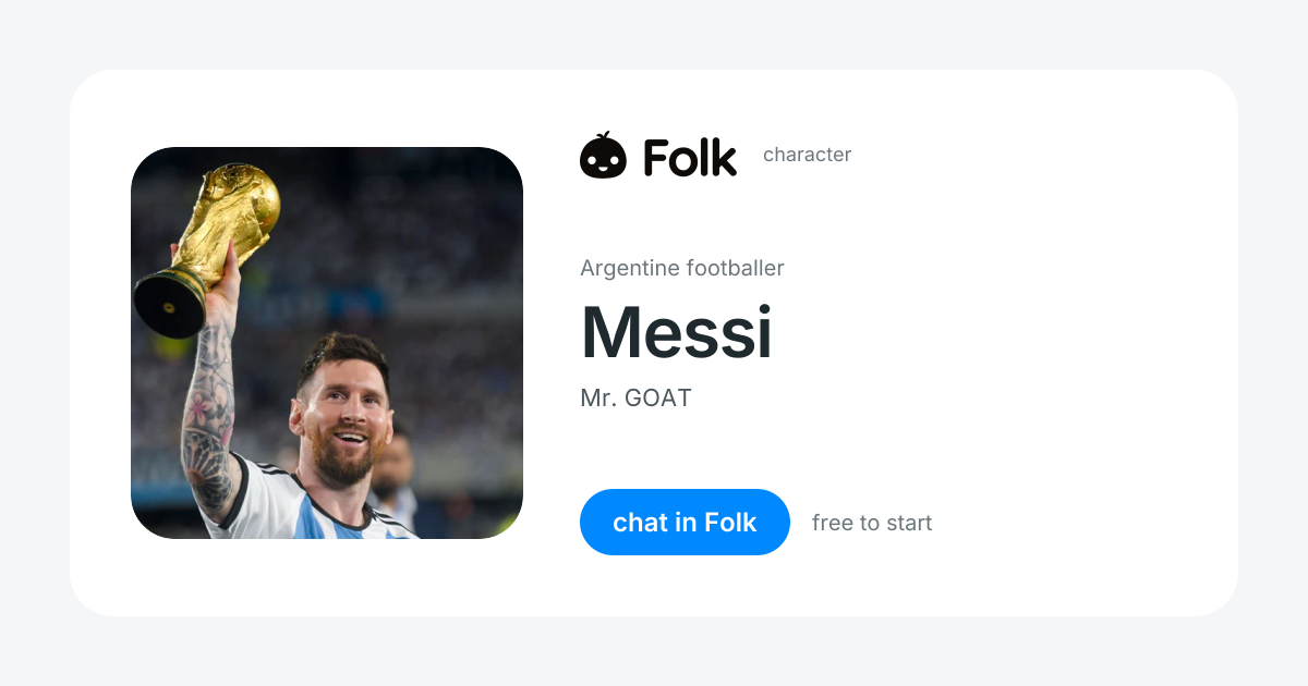 chat with Messi (Argentine footballer) | folk