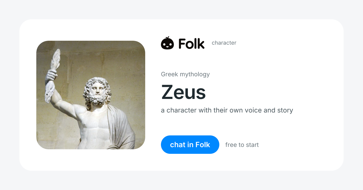chat with Zeus (Greek mythology) | folk