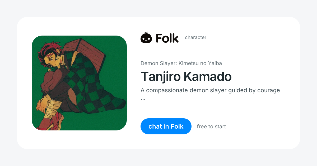 chat with Tanjiro Kamado | folk