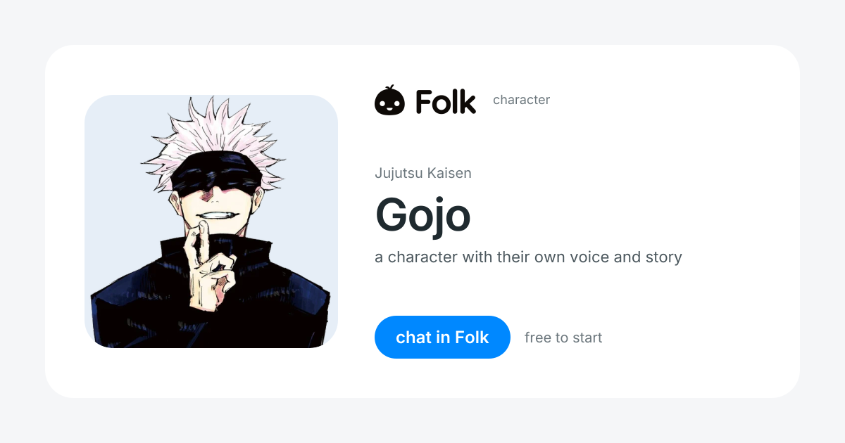 chat with Gojo (Jujutsu Kaisen) | folk