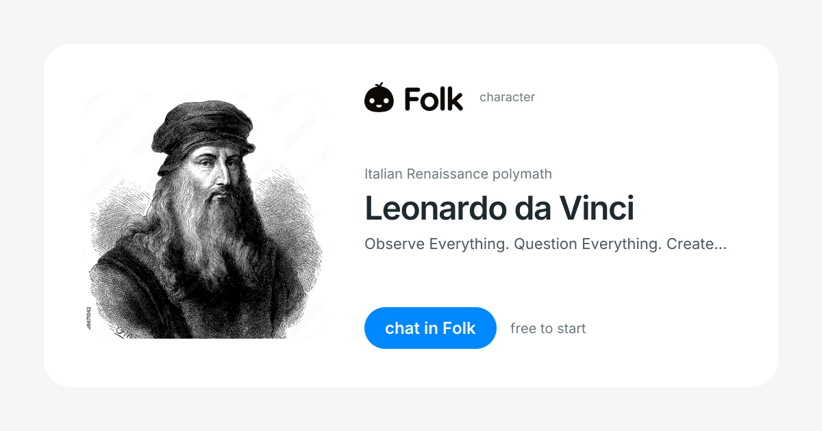 chat with Leonardo da Vinci | folk