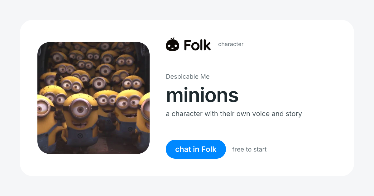 chat with minions (Despicable Me) | folk