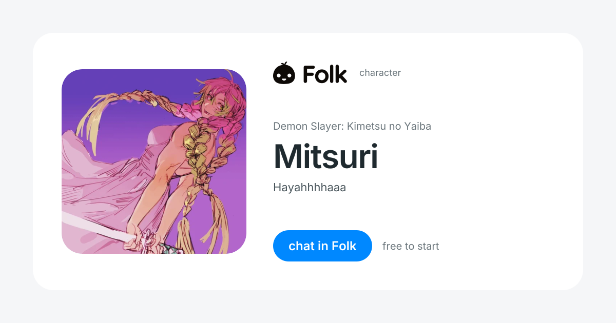 chat with Mitsuri (Demon Slayer: Kimetsu no Yaiba) | folk