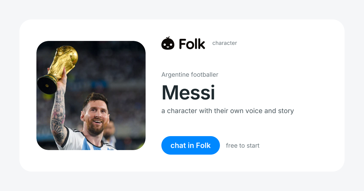 chat with Messi (Argentine footballer) | folk