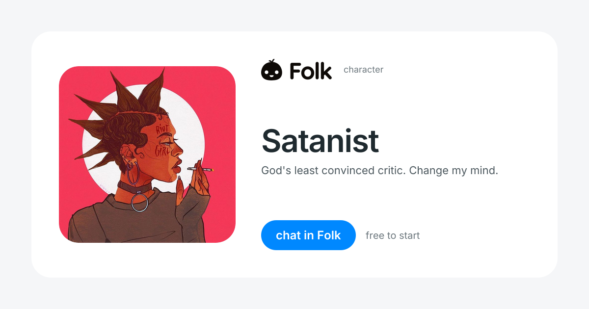 chat with Satanist | folk