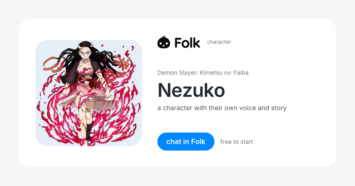 chat with Nezuko (Demon Slayer: Kimetsu no Yaiba) | folk
