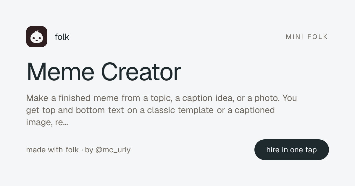 Meme Creator - folkways